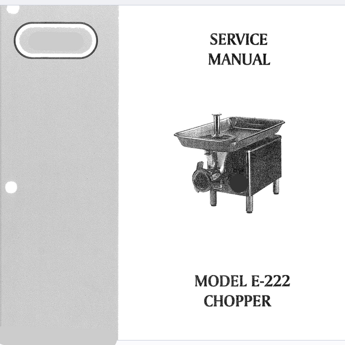 Optimize Your Berkel Model E-222 Chopper with Our Comprehensive Service Manual