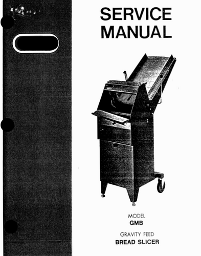 Berkel Gravity Feed Bread Slicer GMB Service Manual PDF Download