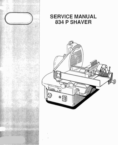 Berkel Model 834 P Shaver Service Manual