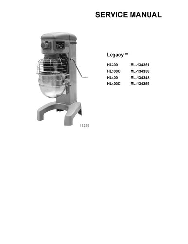 HOBART MODEL HL300 - HL300C - HL400 - HL400C SERVICE, TECHNICAL AND REPAIR MANUAL 
