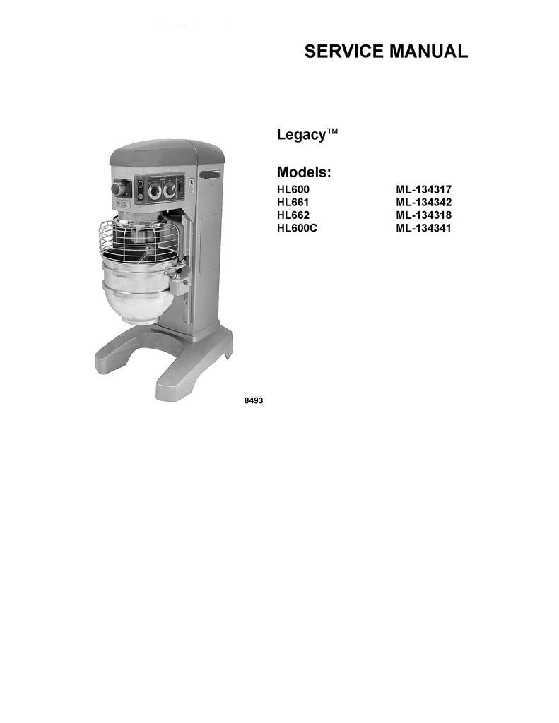 HOBART MODEL HL600, HL661, HL662, HL600C SERVICE, TECHNICAL AND REPAIR